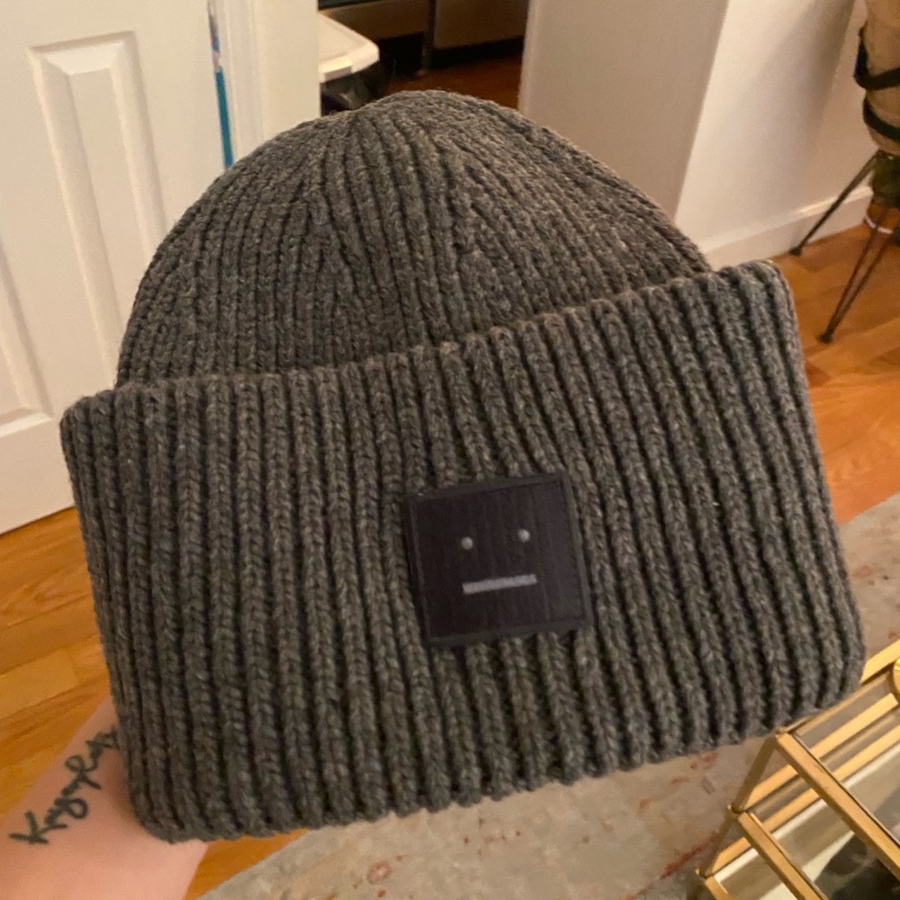 Acne grey beanie
